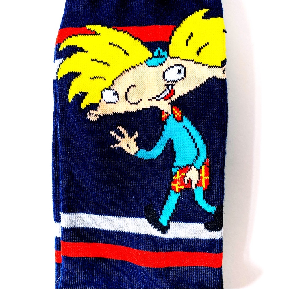 Nickelodeon Hey! Arnold Crew Socks 90s Cartoon - Picture 3 of 4